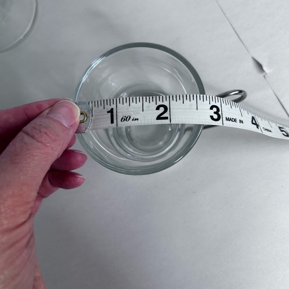 Bormioli Rocco Set of Four Tempered Glass Espresso Cups with Silver Handles - Picture 6 of 10